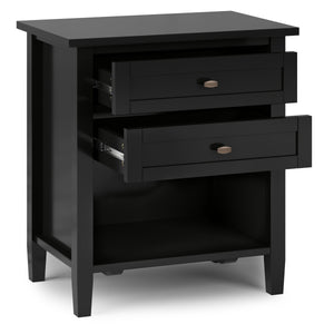 Warm Shaker Bedside Table - Black