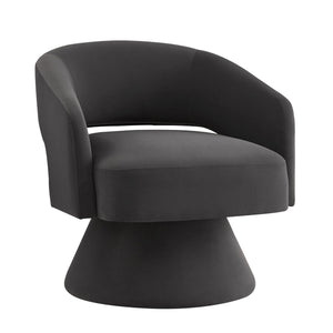 Modern Swivel Barrel Chair Upholstered Velvet Accent Chair