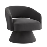 Modern Swivel Barrel Chair Upholstered Velvet 360 Degree Comfy Swivel Chair