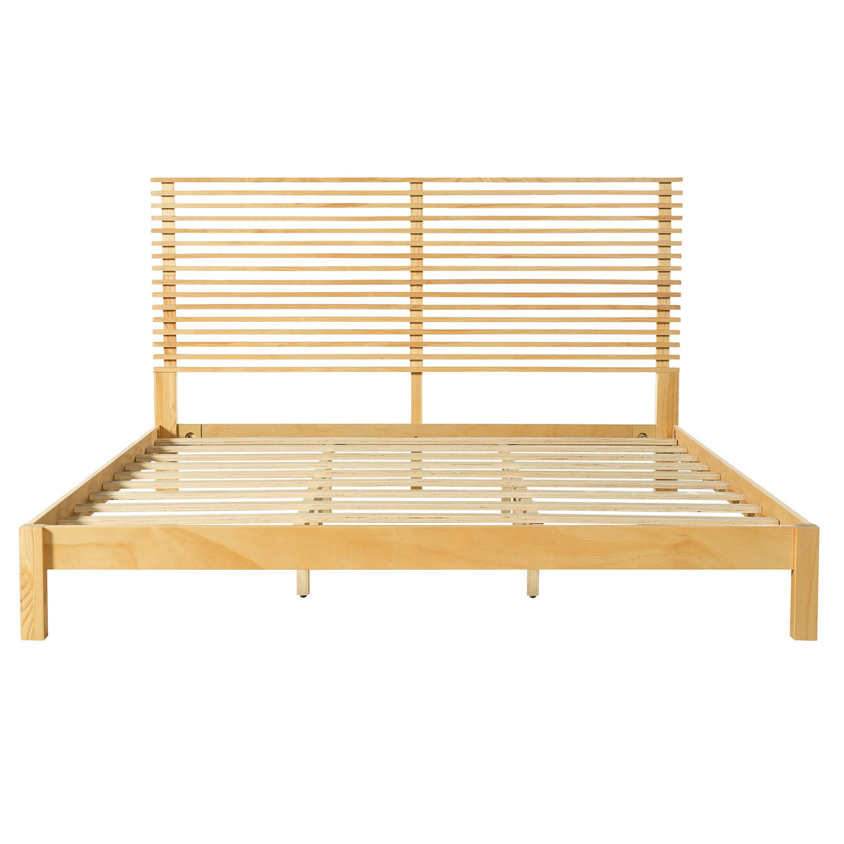 Premium Solid Wood King Size Bed Frame with Headboard