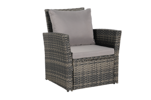 4 Pieces Outdoor Patio Furniture Sets Garden Rattan Chair Wicker Set