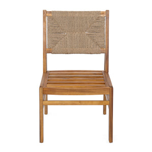 Outdoor 7 Pieces Acacia Wood Dining Set with Taiga 69 Table and Teak Finish
