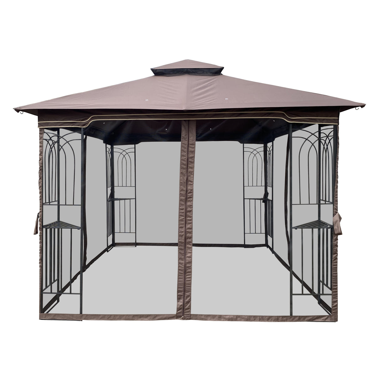 Gazebo tent with double roof & mosquito net