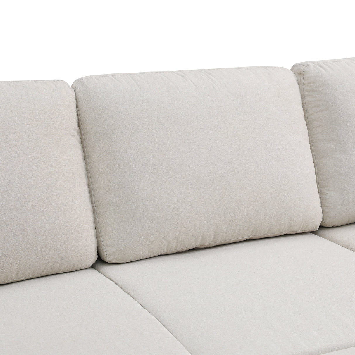 23" x 23" Off-White Square Ottoman
