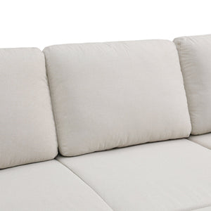 23" x 23" Off-White Square Ottoman
