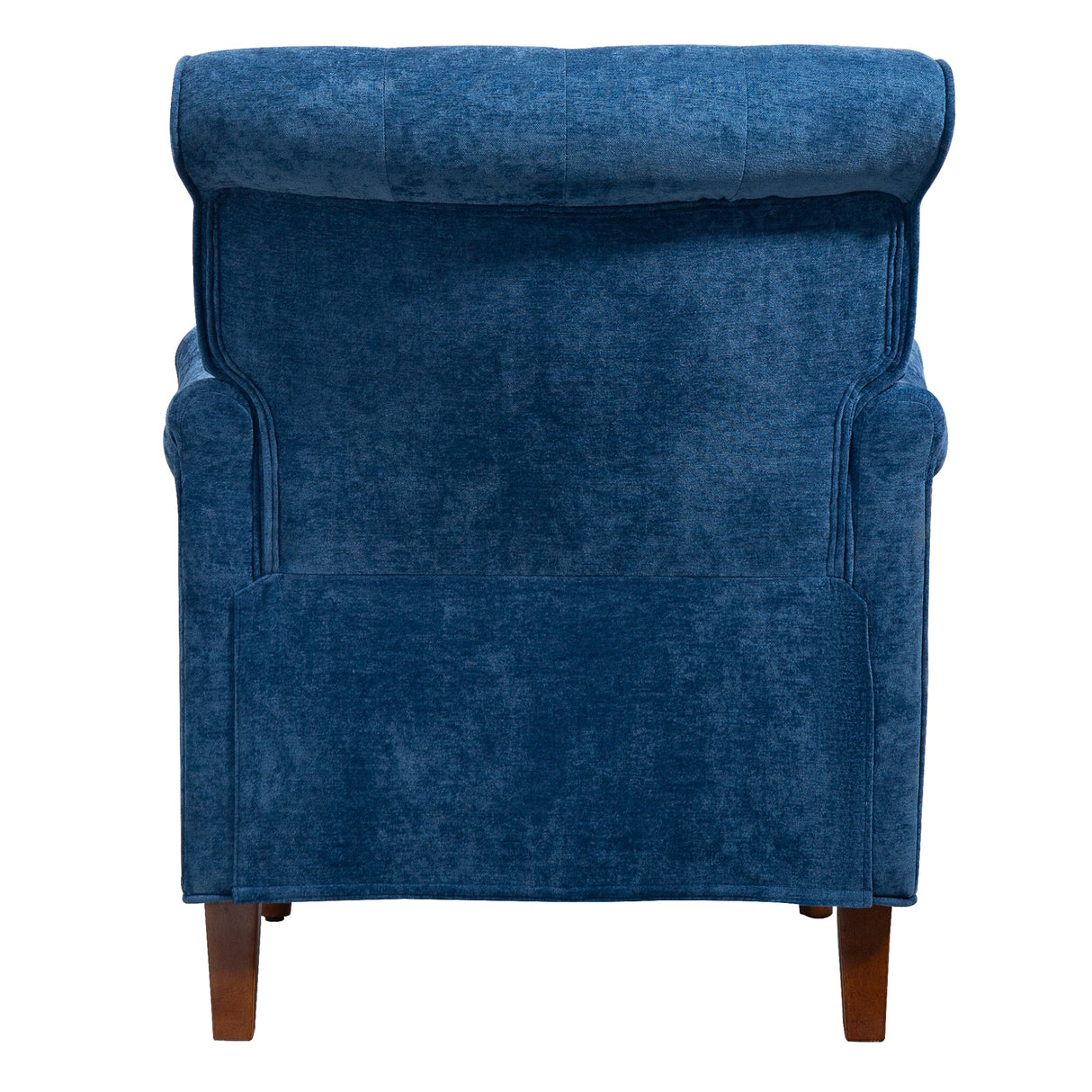 Chenille Tufted Upholstered Rolled Back Accent Chair