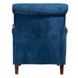 Chenille Tufted Upholstered Rolled Back Accent Chair
