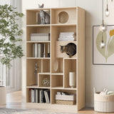 Furniture Style Cat Bookcase Cat Tree Shelves Natural Particle Board MDF 63.5 Inch