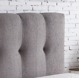 Bridgevine Home - Queen Size Tufted Upholstered Headboard With Nailhead Trim - Gray
