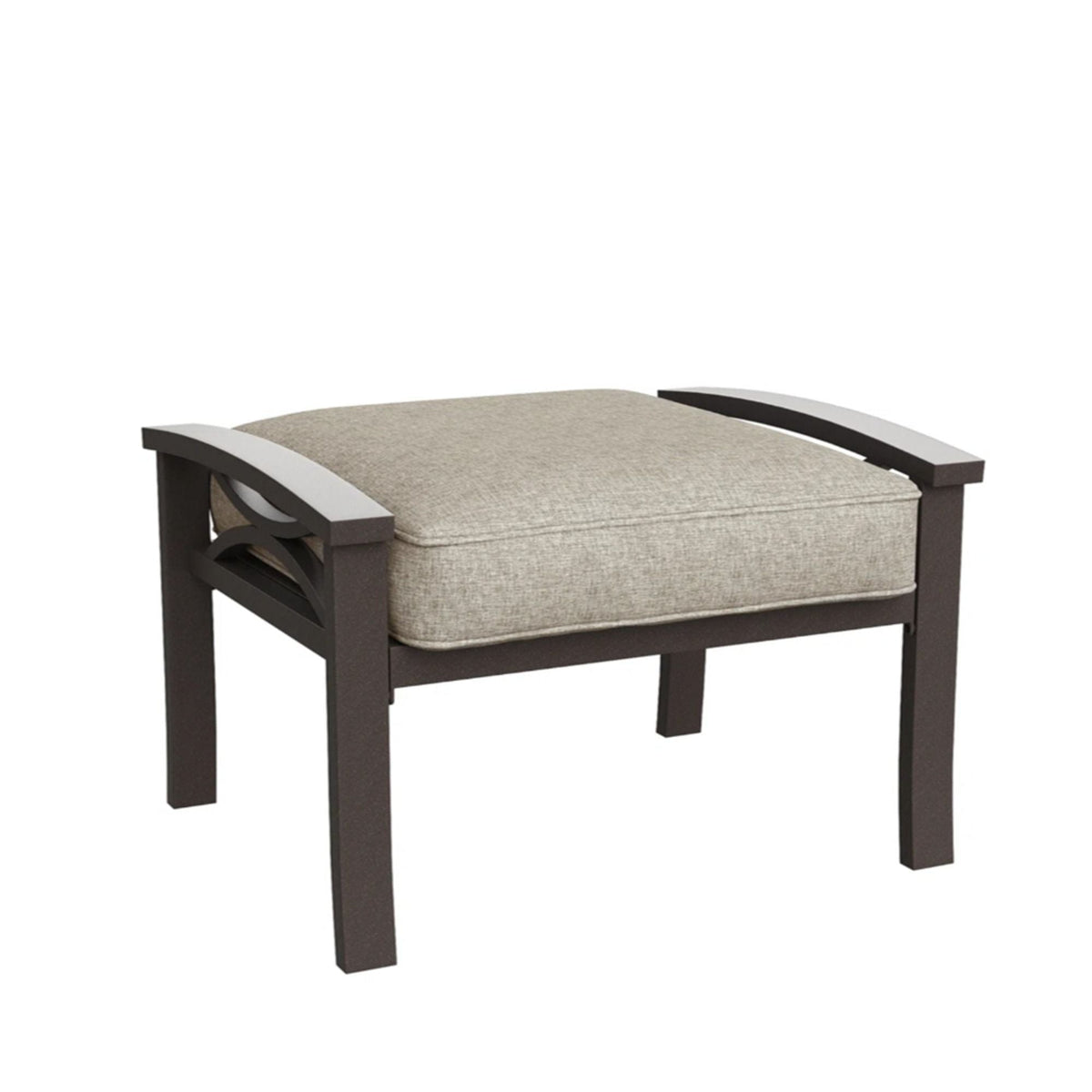 Modern All-Weather Ottomans With Cushions (Set of 2)