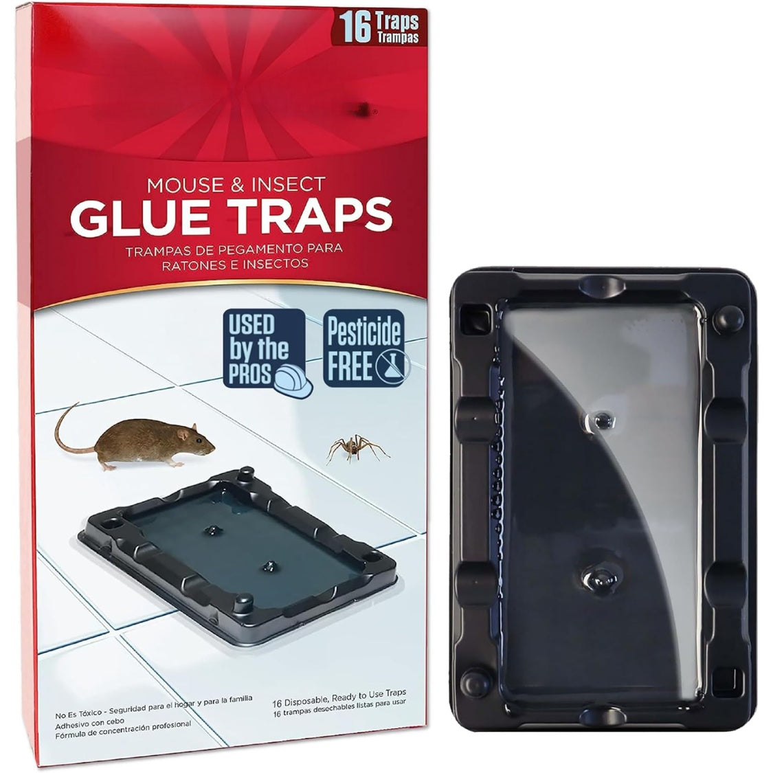 Mouse & Insect Glue Traps Heavy Duty – Pesticide-Free Sticky Boards for Mice, Roaches, Crickets & Crawling Pests