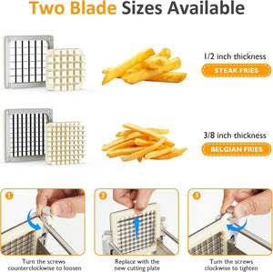 French Fry Cutter Stainless Steel Potato Slicer