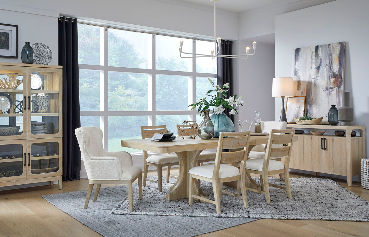 Somerset - Round Dining Table - Butternut and Omari Natural