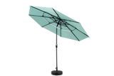 Aluminium 10ft 3 Tier Auto-Tilt Outdoor Patio Umbrella - Light Green