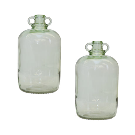 Sage-Green-Glass-Jug-Vase-(Set-of-2)-Vases
