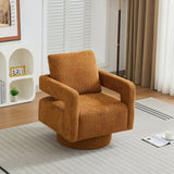 Stonewell Square Swivel Accent Chair with Open Back