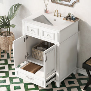 Bathroom Vanity With Sink, Storage Cabinet