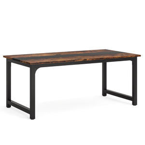 Large Computer Desk With Steel Frame For Home Office Workstation