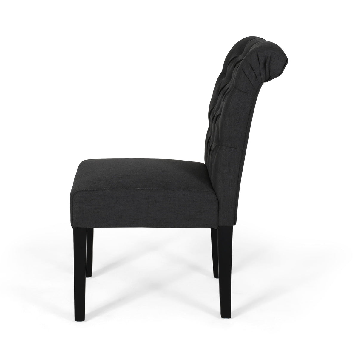 Broxton - Tuft Dining Rolltop Chairs With Button Tufted Backrest (Set of 2)