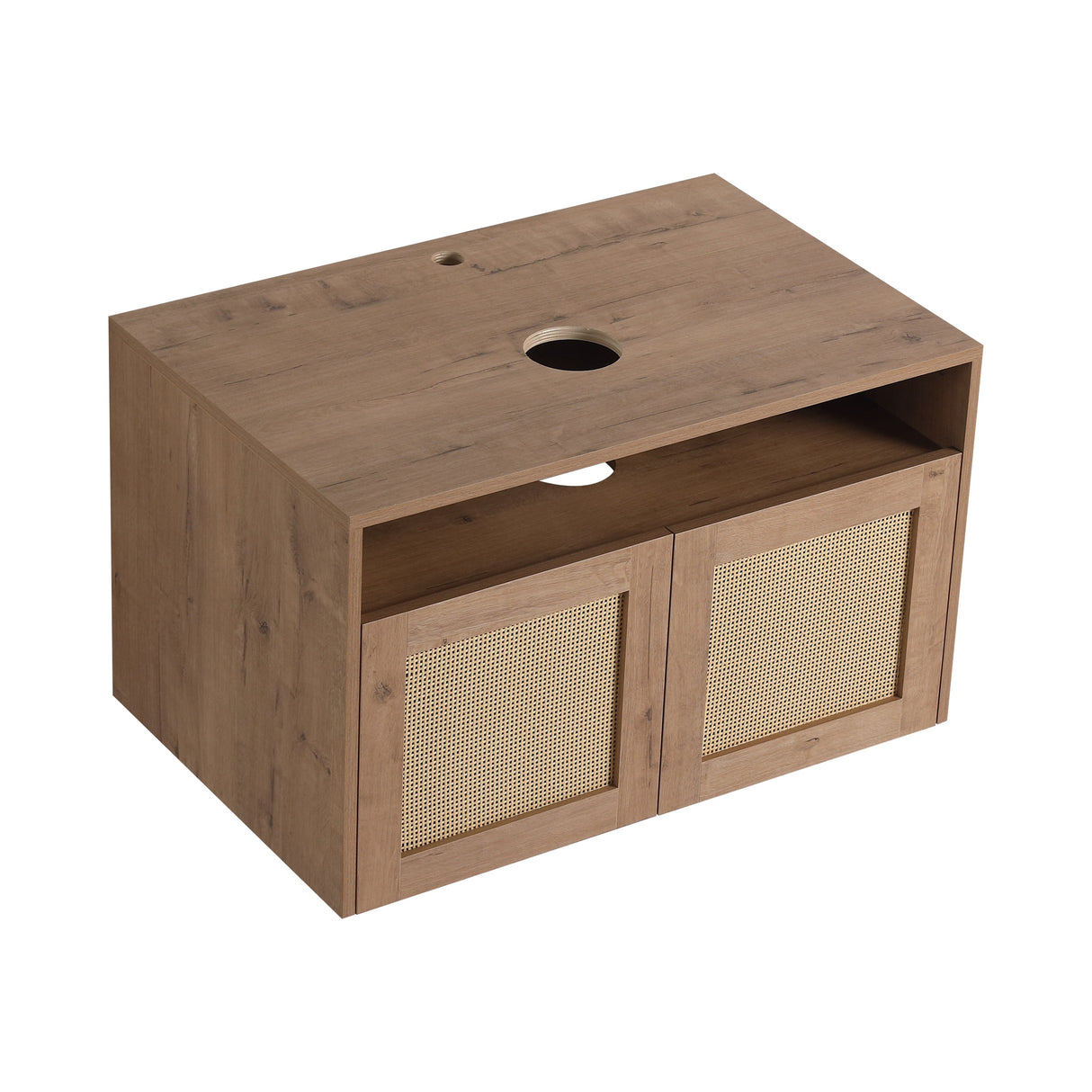 30" Bathroom Cabinet, 2-Soft Close Door, Float Mounting Design