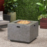 Outdoor Patio Gas Burning Fire Pit Table 50,000 BTU - Square