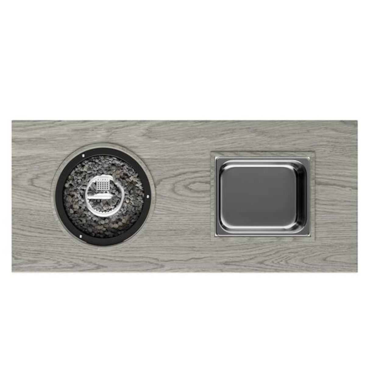 3 In 1 Outdoor Propane Fire Pit Table 50, 000 BTU With Ice Bucket - Gray