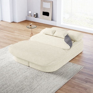 2 In 1 Foldable Sofa Bed With Multi Functional Blanket, Floor Lounge Sofa