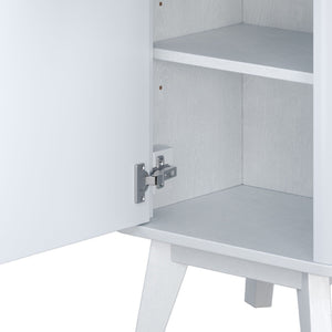 Tall Bathroom Storage Cabinet With Adjustable Shelves And 1 Drawer & Door
