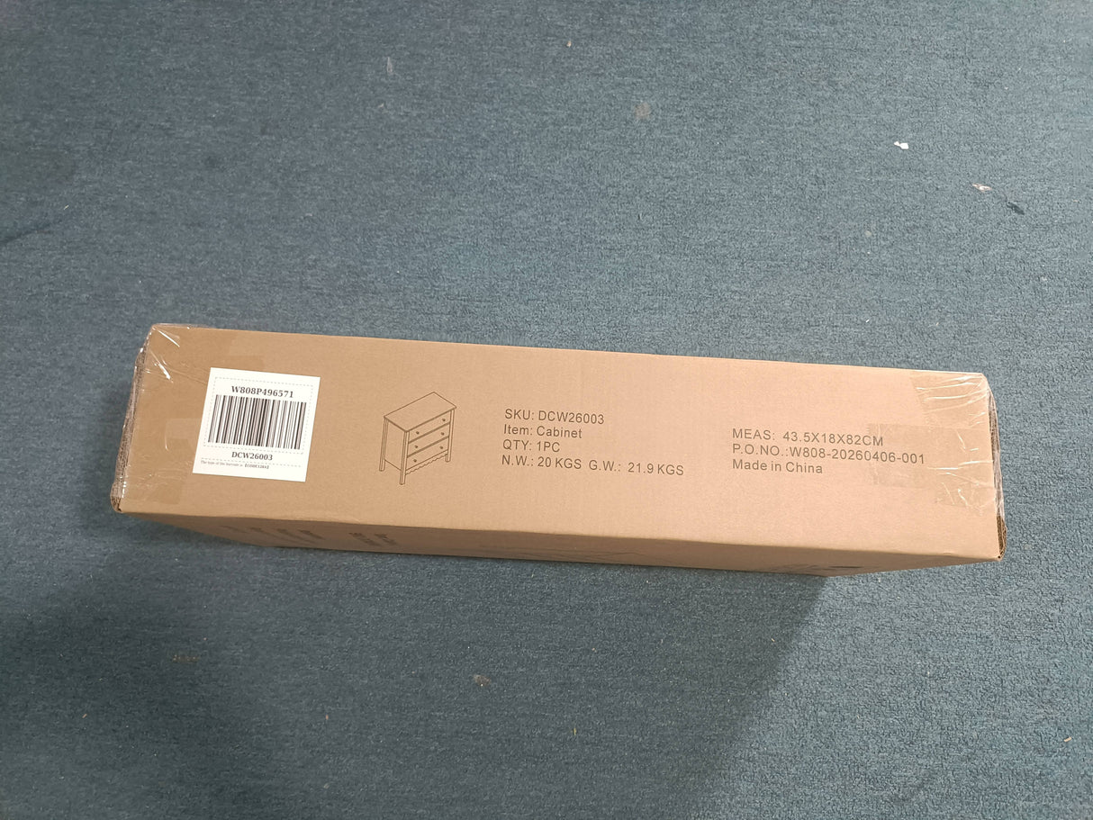 White 3 Drawer Dresser for Bedroom