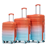 3-Piece Spinner Wheel Luggage Set with Gradient Color