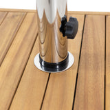 Ralph Square Umbrella Base with Teak Finish and Acacia Wood Construction