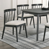 Modern Spindle Back Dining Chairs, Set of 2