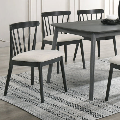 Modern Spindle Back Dining Chairs, Set of 2