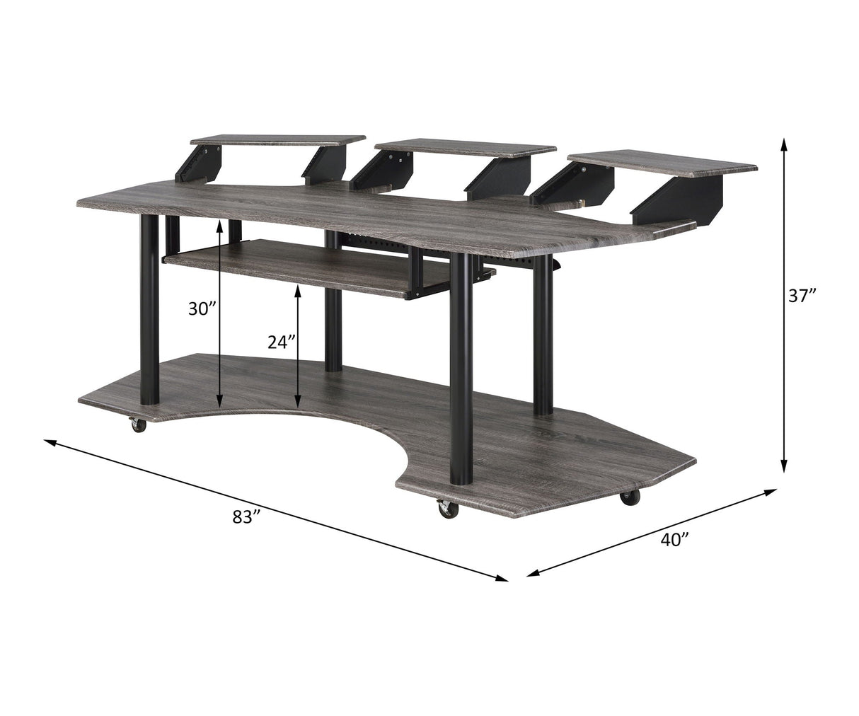 Eleazar Music Recording Studio Desk - Wood