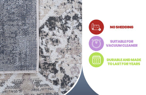 Payas - 6' X 9' Traditional Area Rug - Cream / Anthracite