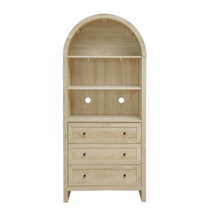 Arched Kitchen Pantry Modern Farmhouse Wood Kitchen Storage Cabinet