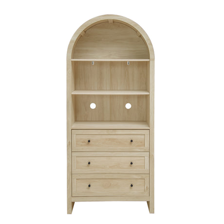 Arched Kitchen Pantry, Modern Farmhouse Wood Kitchen Storage Cabinets