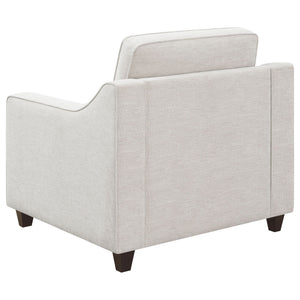 Mahaffey - Upholstered Sloped Track Arm Chair - Beige
