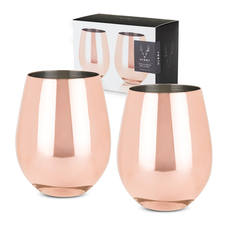Copper-stemless-wine-glasses-by-viski®-Wine-Glasses