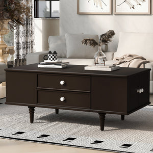 Modern Rectangle Coffee Table with Four Drawers