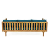 Claremont 3 Seater Daybed with Rattan Arms and Acacia Wood Frame