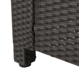 PUERTA Club Chair MP1 Outdoor Comfort Weather-Resistant Cushions Mixed Black Faux Rattan