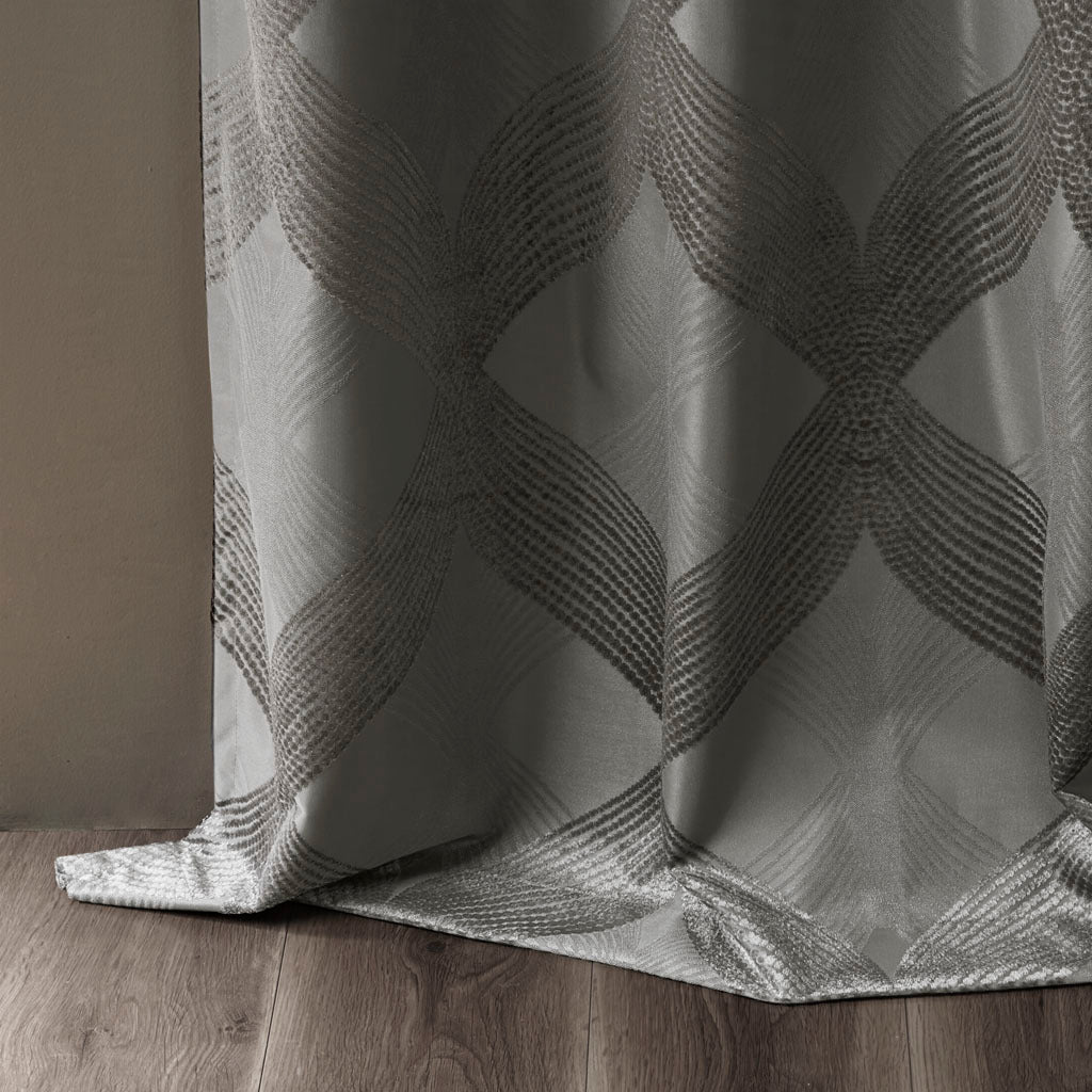 Ogee knitted jacquard total blackout curtain panel (only 1 pc panel)