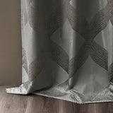Ogee knitted jacquard total blackout curtain panel (only 1 pc panel)