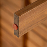 Acacia Wood Outdoor Sofa Set for 4 with Cushions and Coffee Table