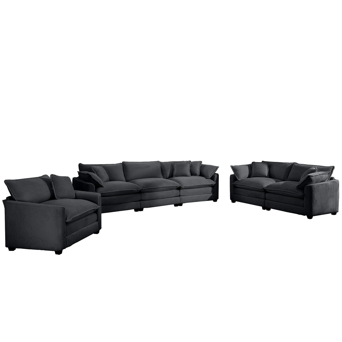Elegant Oversized Sectional Sofa Set With Deep Seats And Flexible Layout