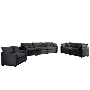 Elegant Oversized Sectional Sofa Set With Deep Seats And Flexible Layout