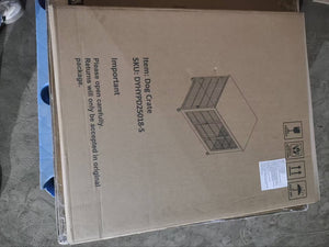 27.2" Dog Crate Furniture with Wheels for Small Dogs