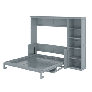 Sturdy Murphy Bed With Desk And Bookshelf