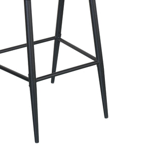 Outdoor Bar Height Metal Frame Counter Stools With Scallop Shaped Backrest & Water Resistant Cushions